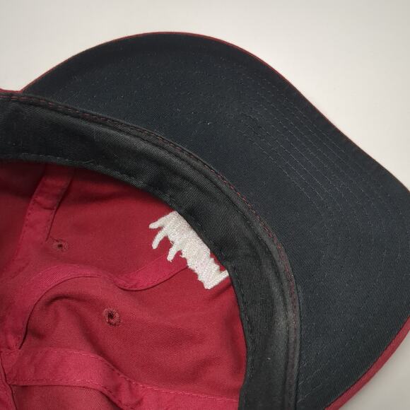 Volcom Slideback Hat Red One Size Embroidered Spell Out Adjustable - Picture 9 of 10